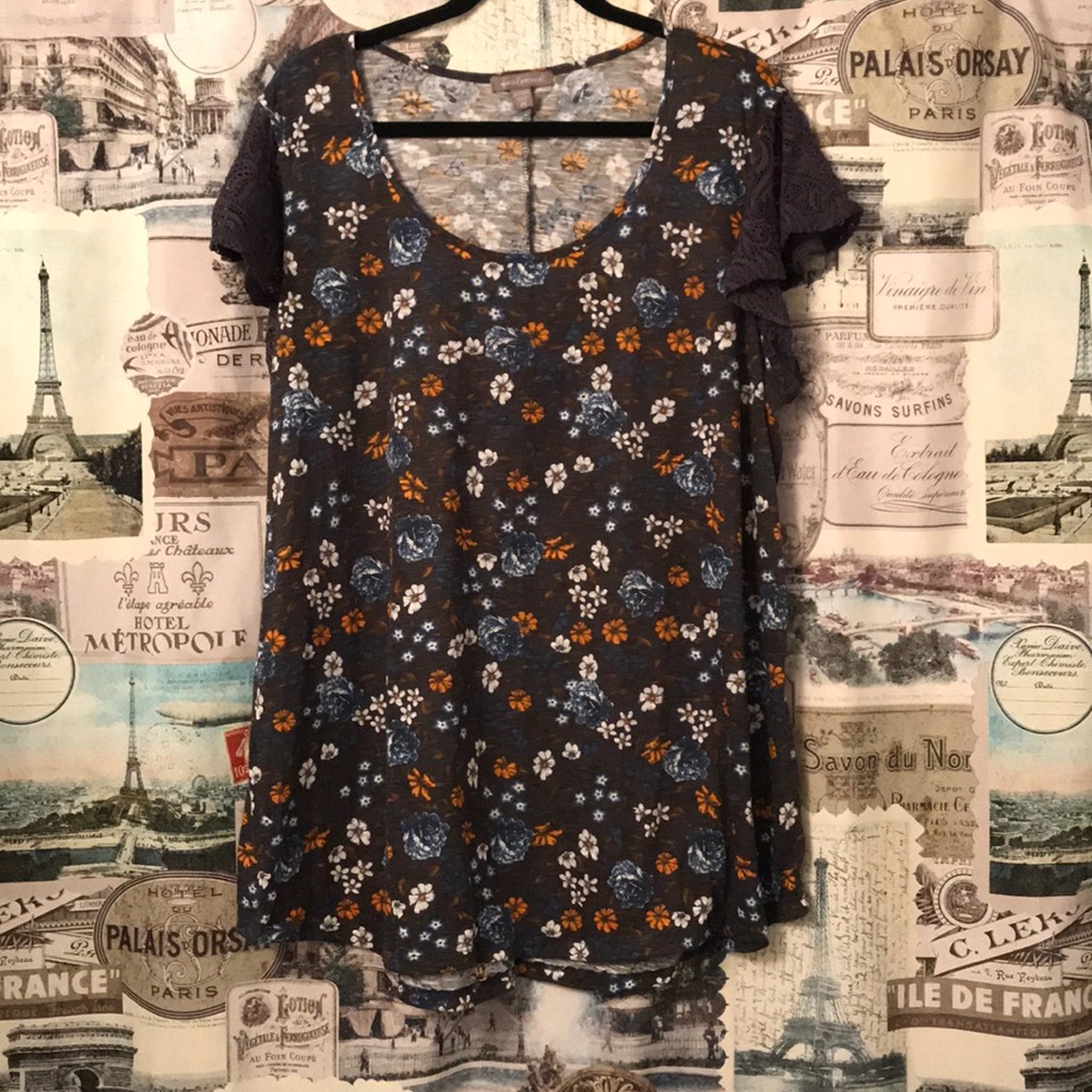 Soft cotton floral blouse